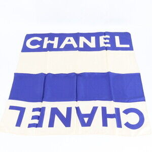Chanel Logo Blue Scarf/Muffler Brand Stole for Women